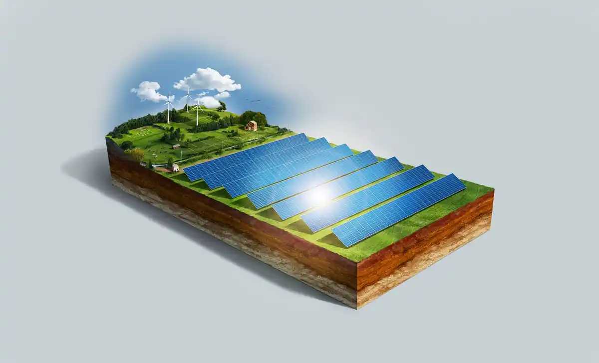 solar powered computer future technology photorealistic