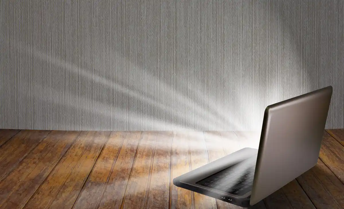 sunlight powering computer workspace