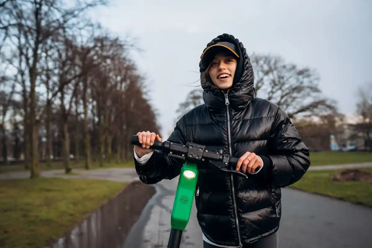 Dutch wearable rain tech city street