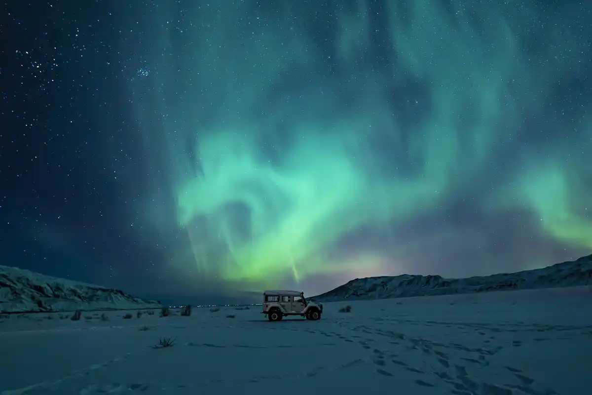 aurora borealis Latvia night photography