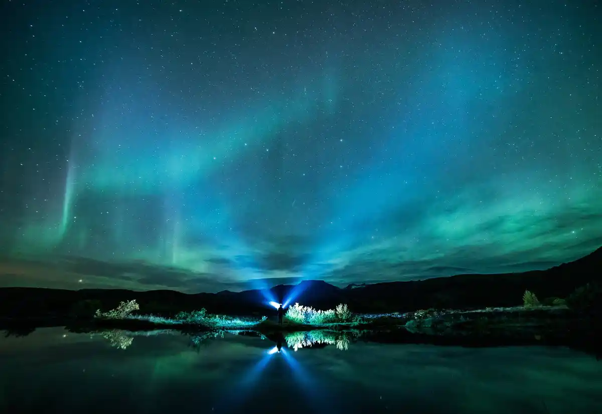 aurora borealis Latvia landscape