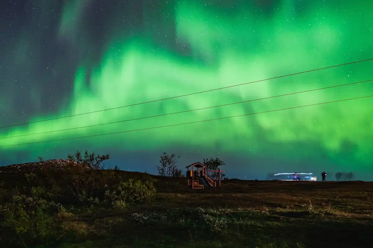 aurora borealis Gauja National Park night sky