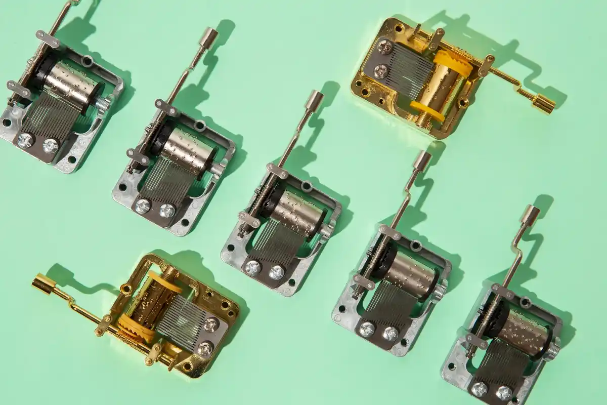 closeup of vintage phone microchip with space elements