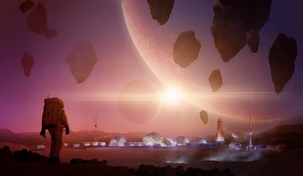 universe expansion telescope stars science illustration
