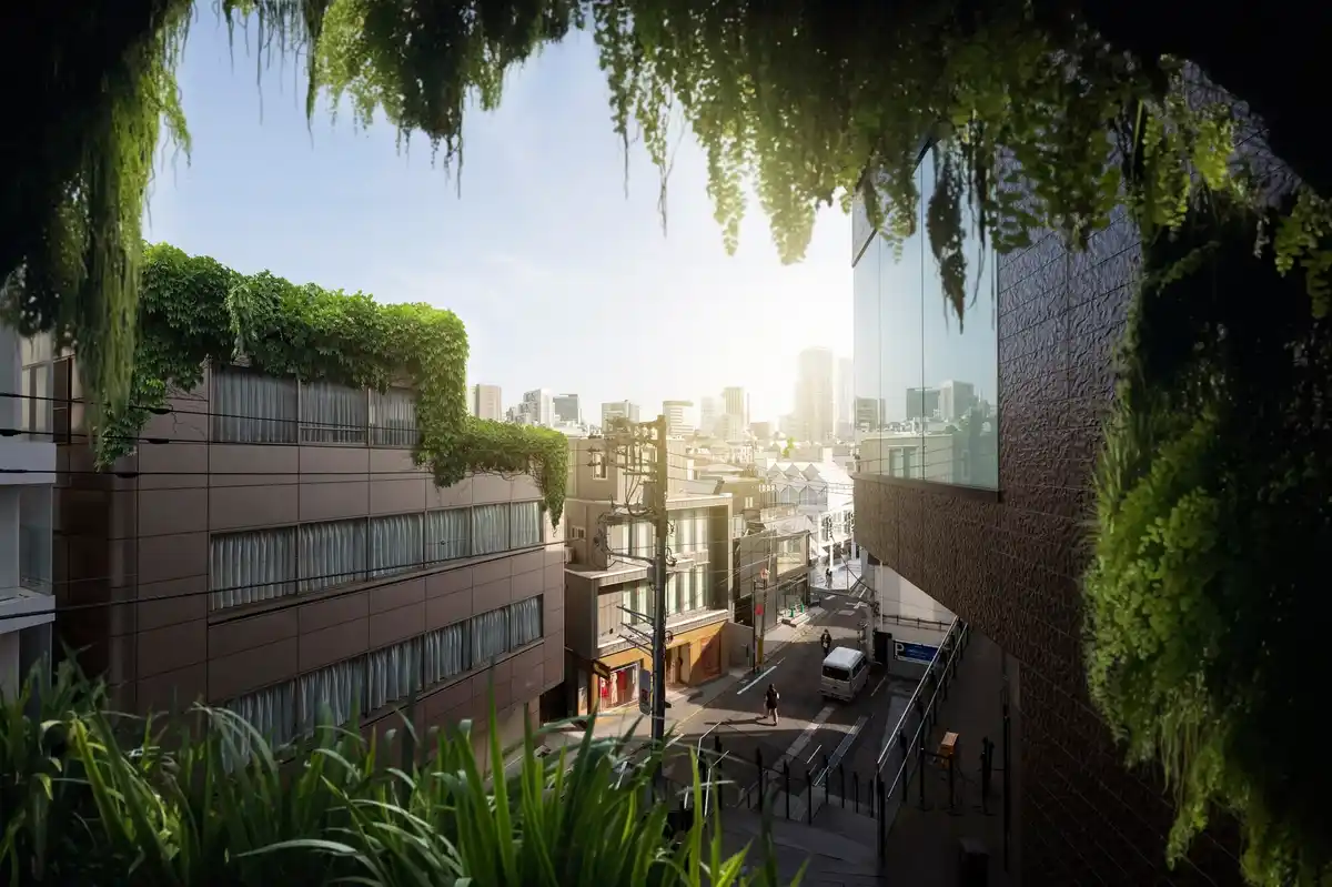 urban house facade green plants energy efficient