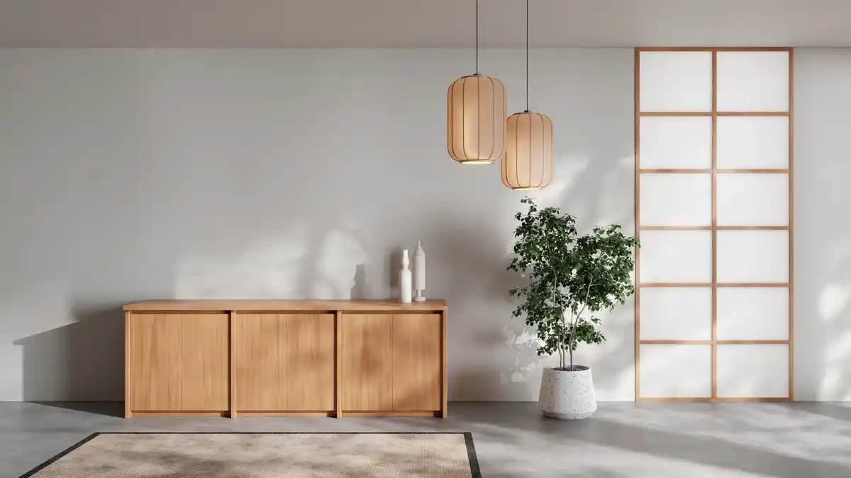 Japanese minimalist home daily life interior