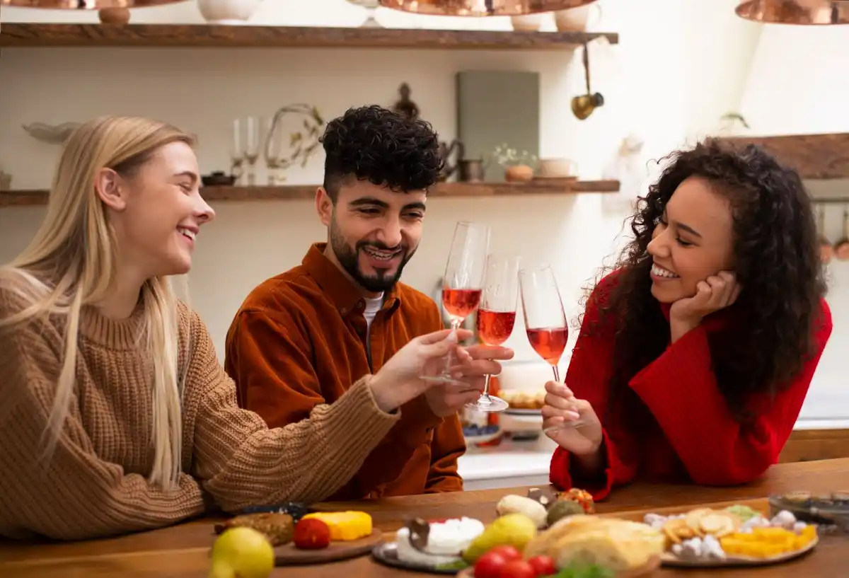 homemade italian dinner friends laughter