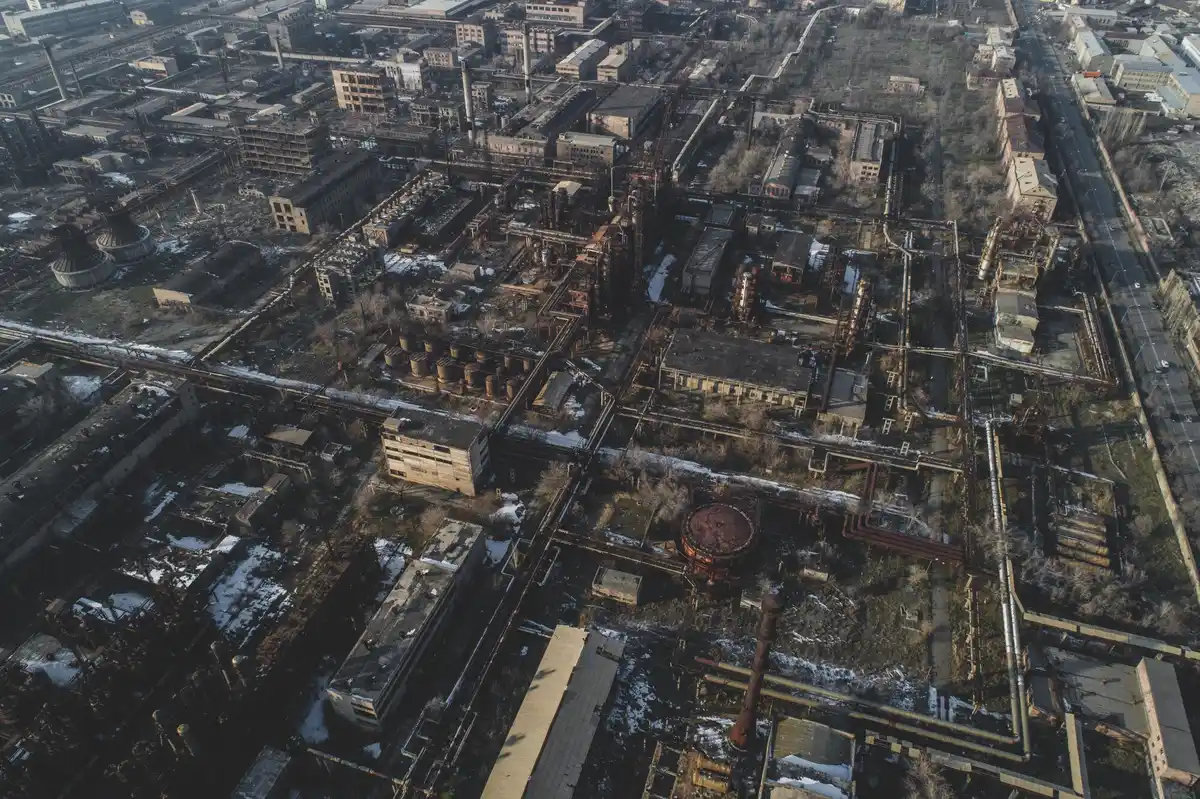 Roman villa remains Netherlands street aerial view