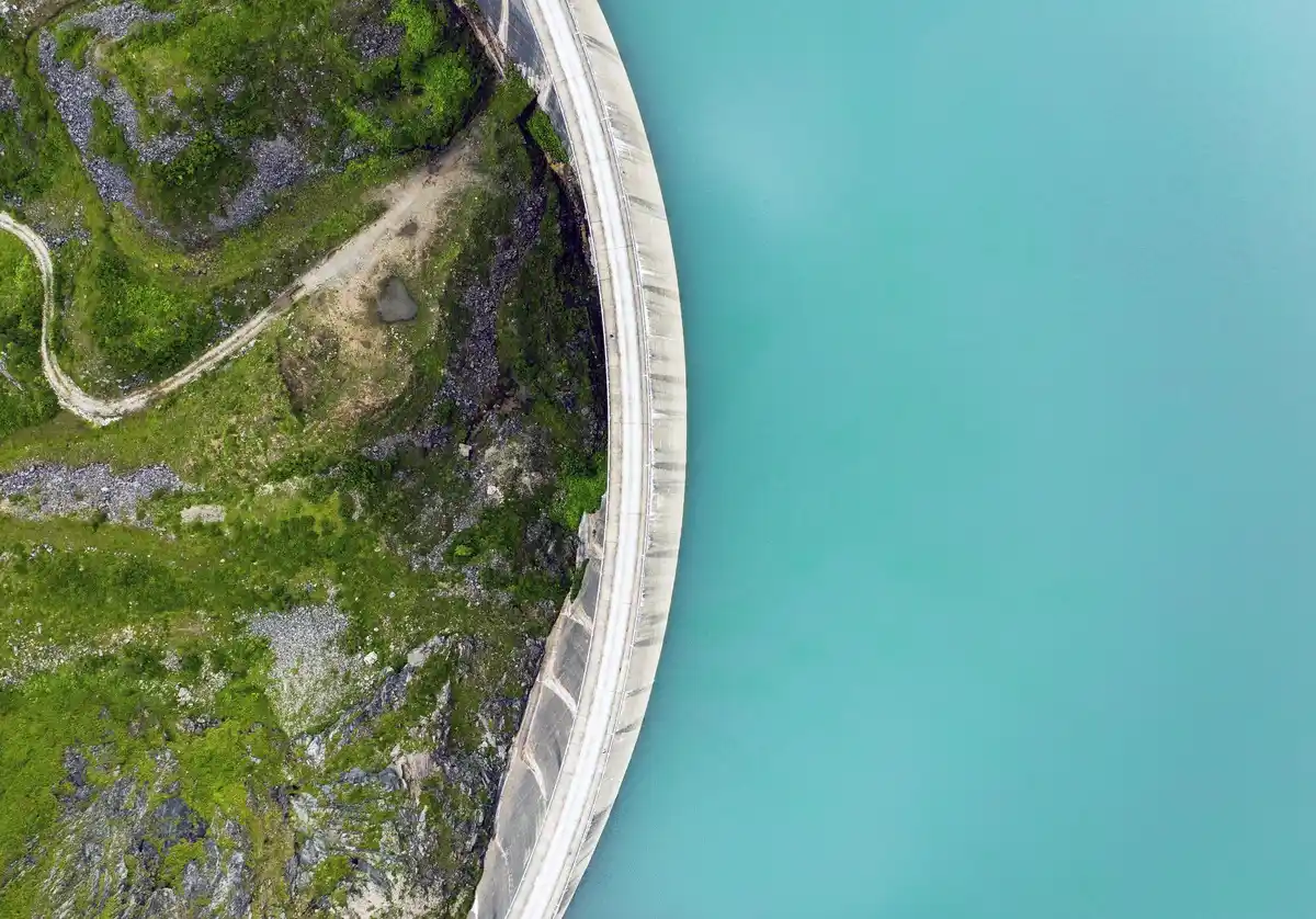 deep limestone quarry netherlands drone view