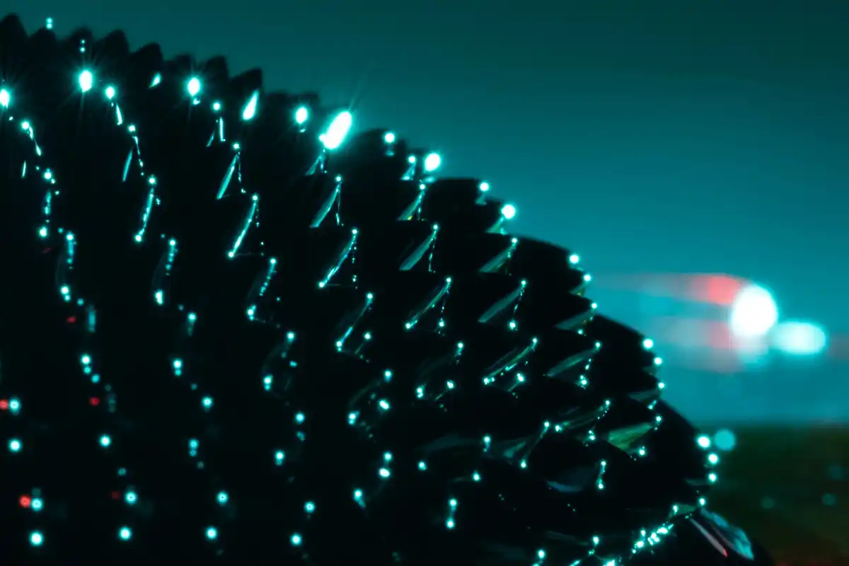 dutch garden at night alien lights