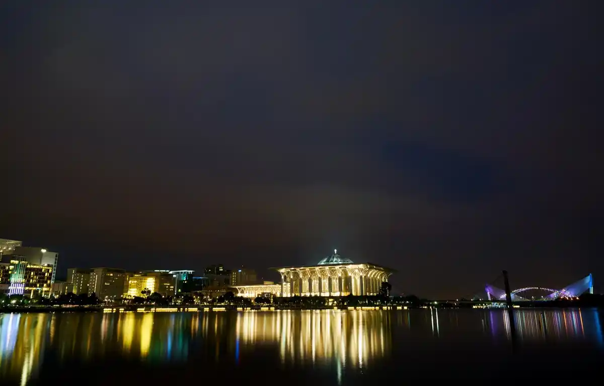 moody night sky over Dutch city