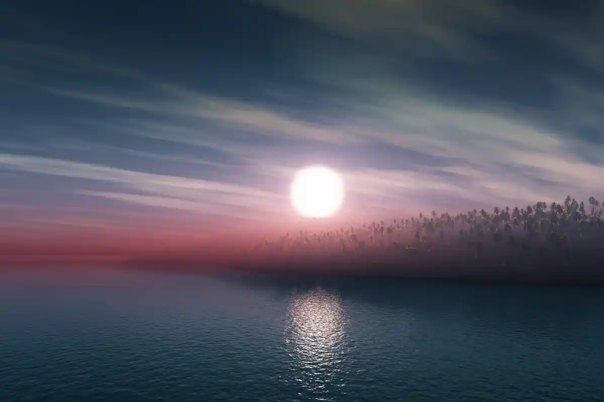 full moon over Dutch landscape night sky