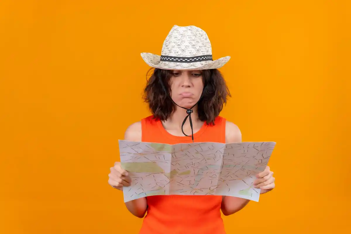 embarrassed tourist making cultural mistake