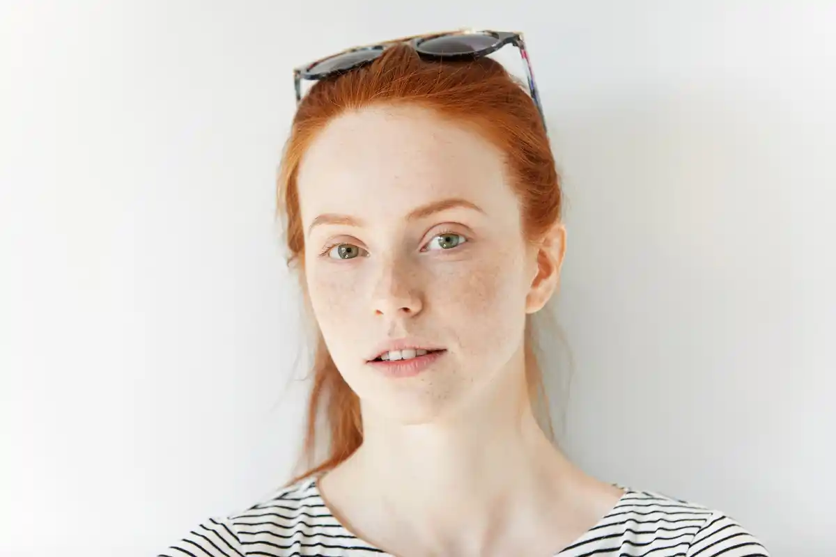 freckles natural close-up dutch person sunny outdoor