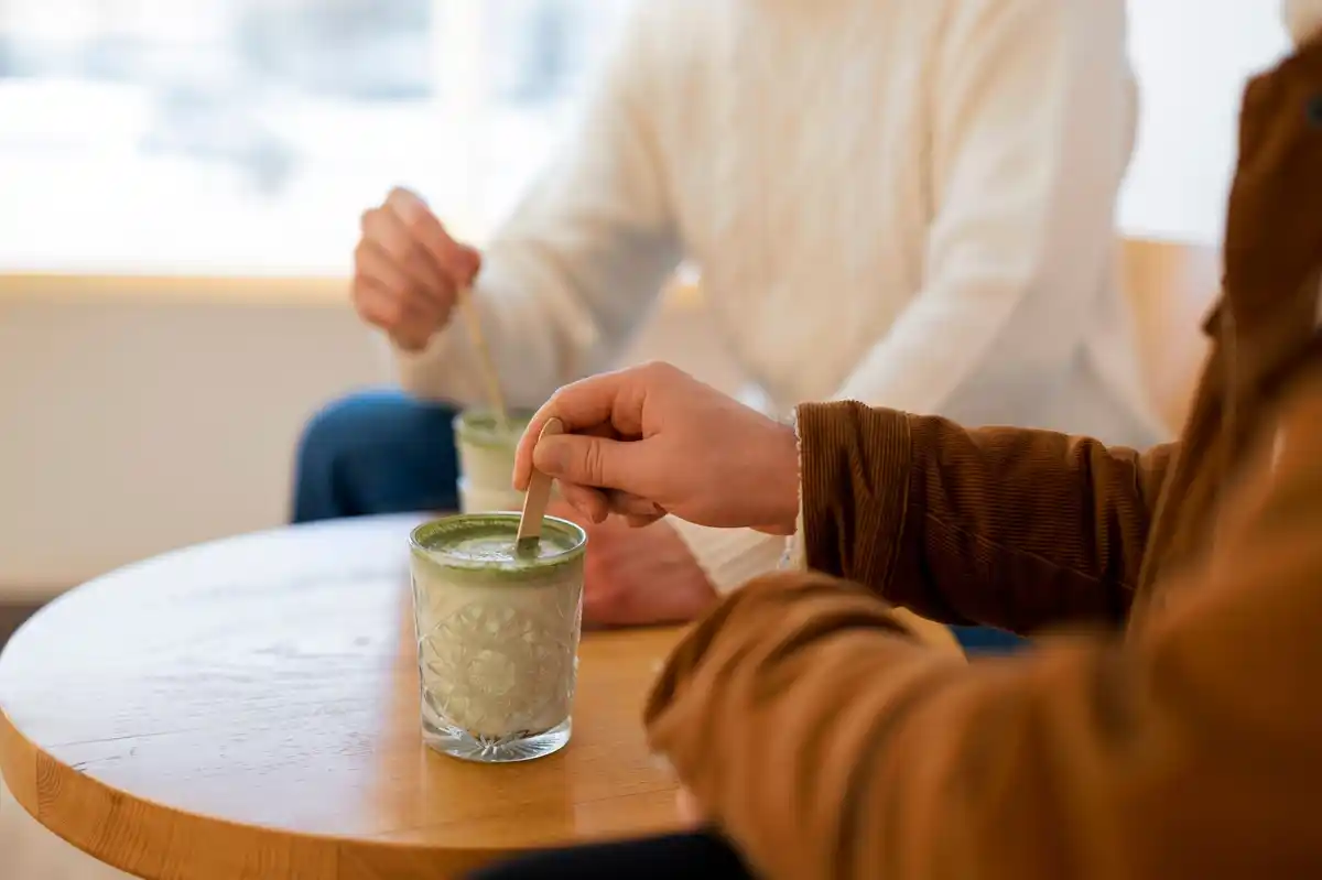 matcha tea modern dutch cafe