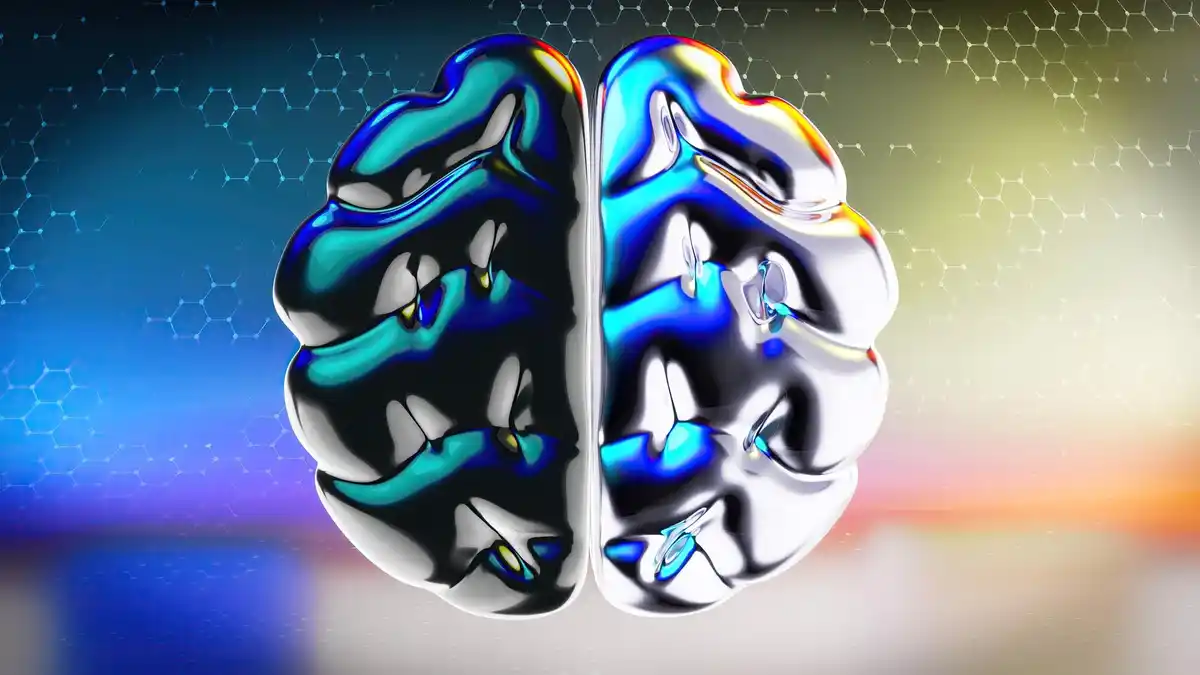 creative human brain illustration digital blue