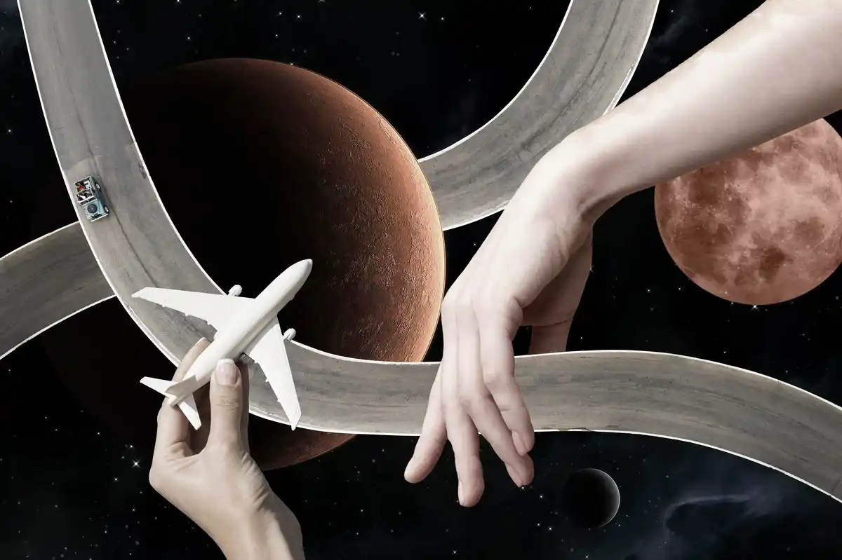 historic moon and earth illustration, distance change, fun facts