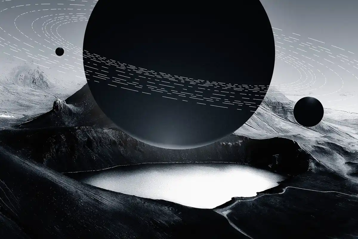 white hole space art illustration surreal galaxy