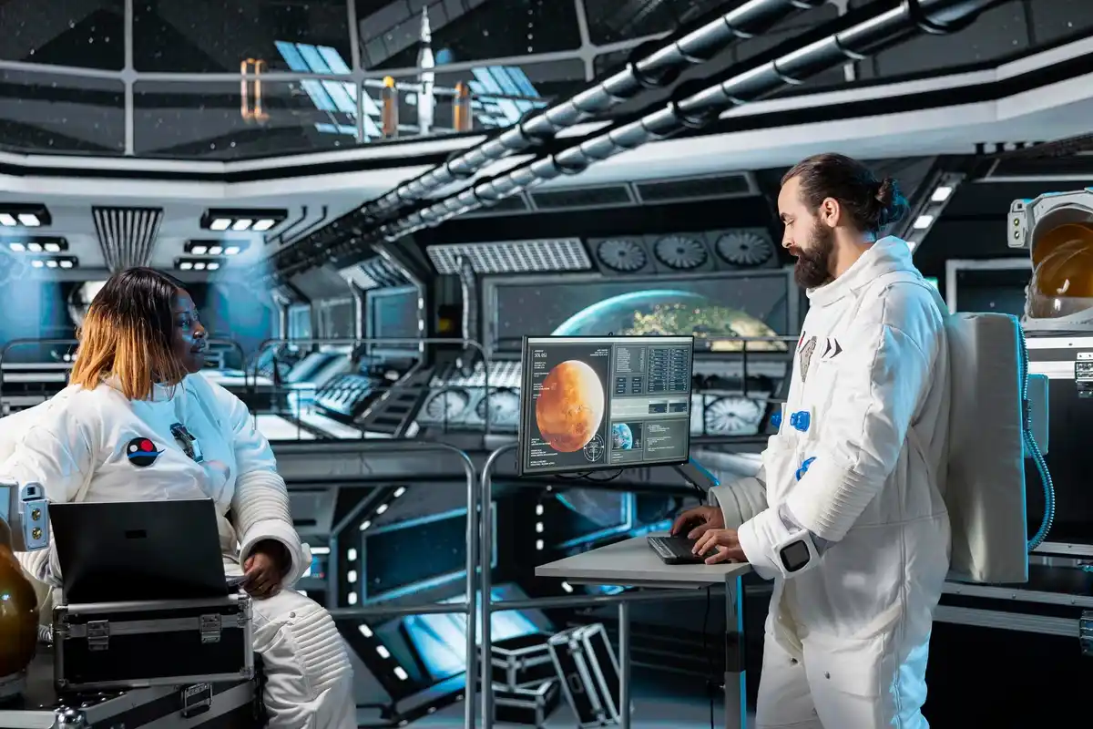 NASA mission control 2025 futuristic