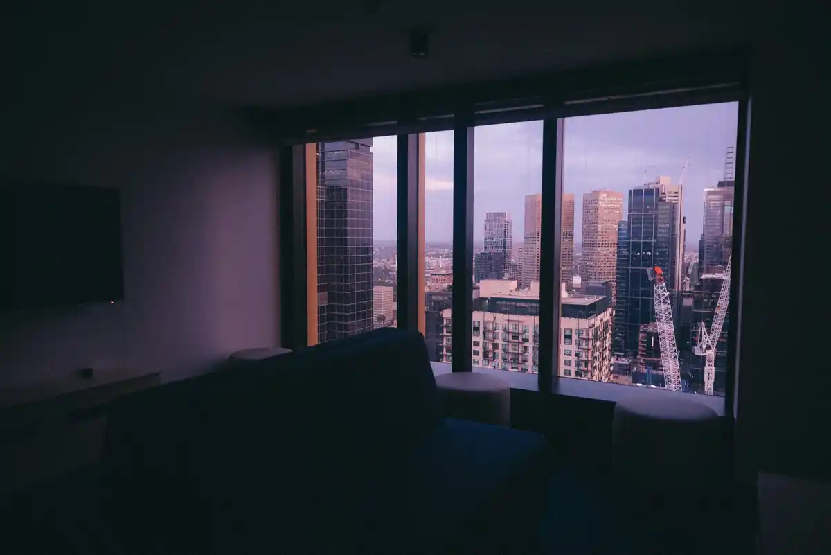 warm light window night netherlands city bedroom
