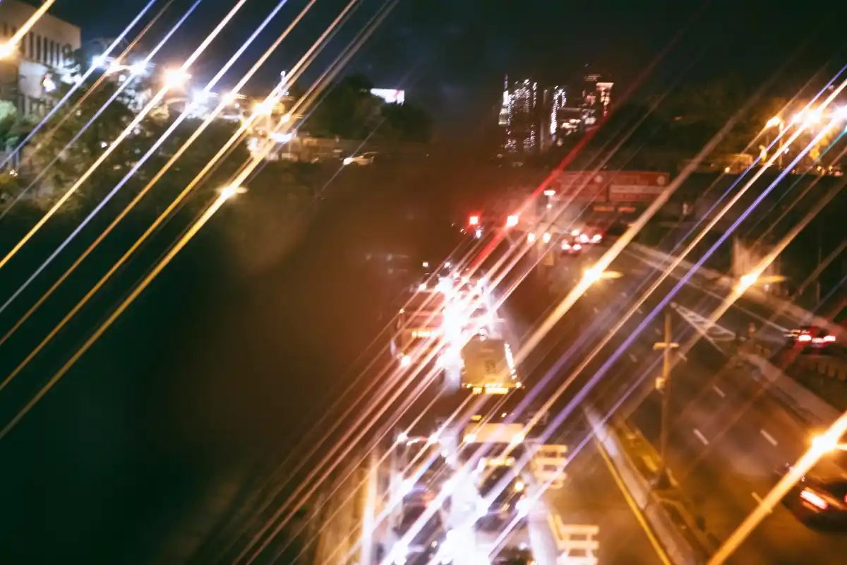 5G mast Zoom Netherlands night street