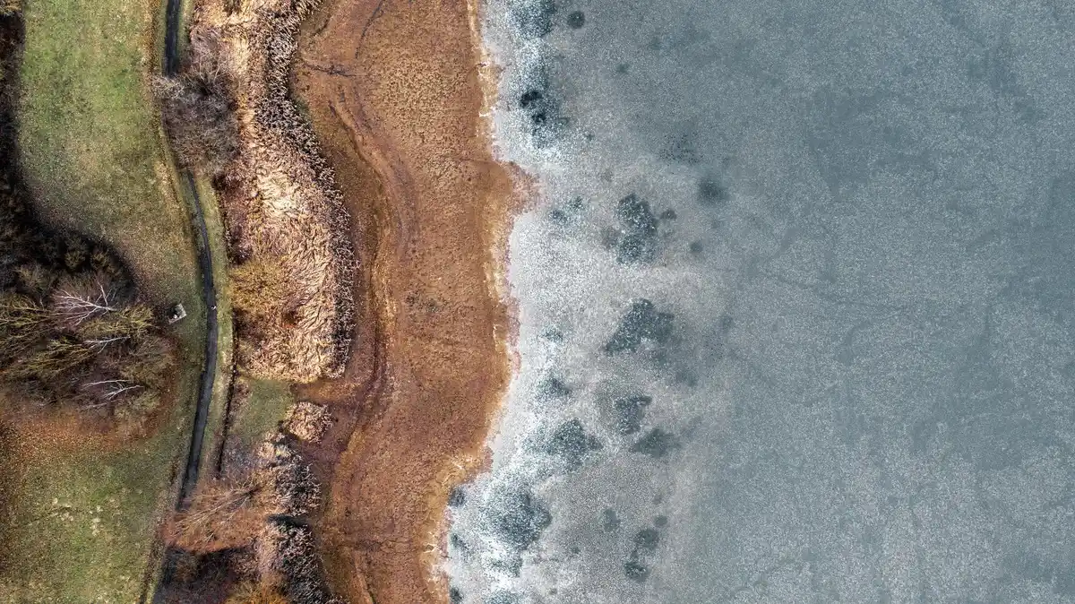 wadden sea aerial view changing landscape