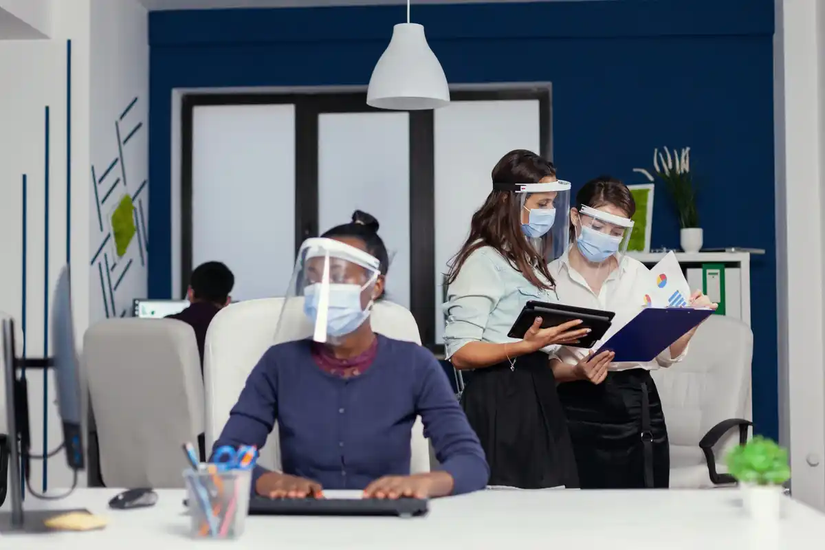 japanese business etiquette mask office emotions multicultural meeting