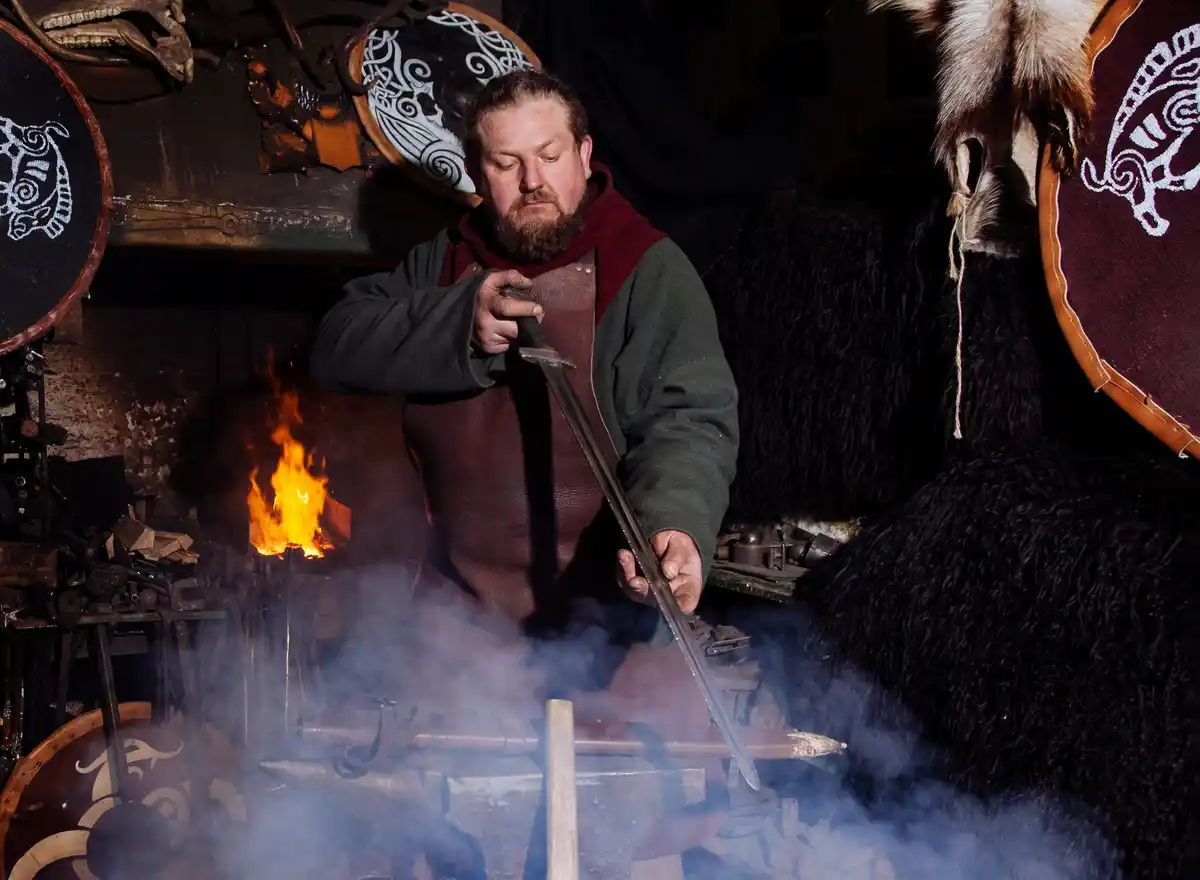 Viking forging iron artifact