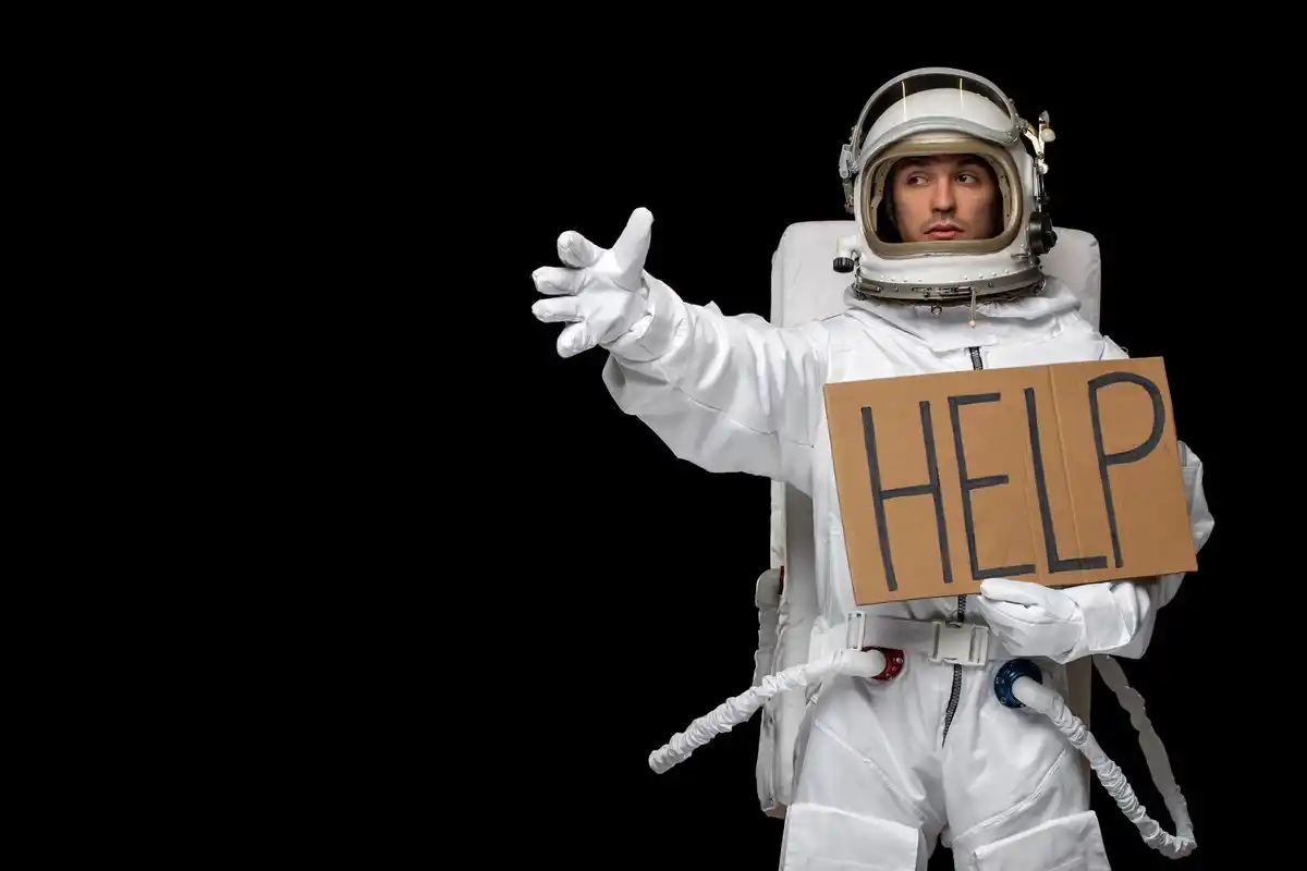 scared astronaut space mystery