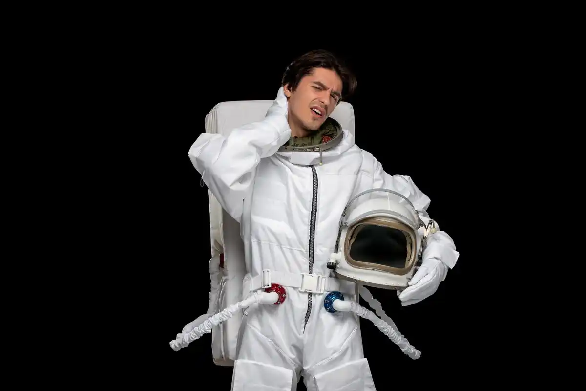 healthy old people astronaut suit space happiness