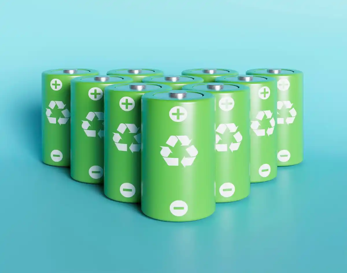 old batteries recycling pile netherlands