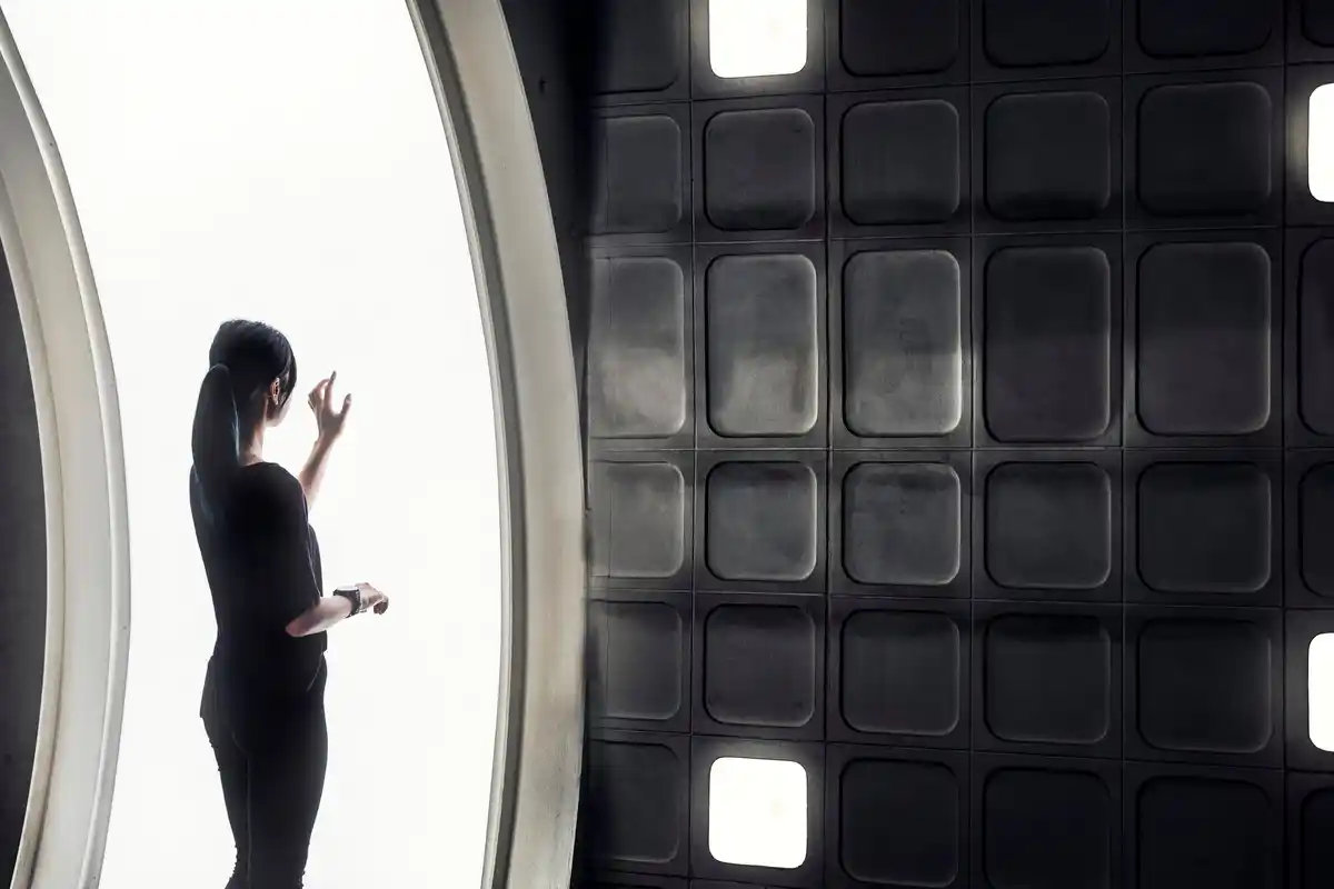 dutch scientist discovering alien life telescope futuristic