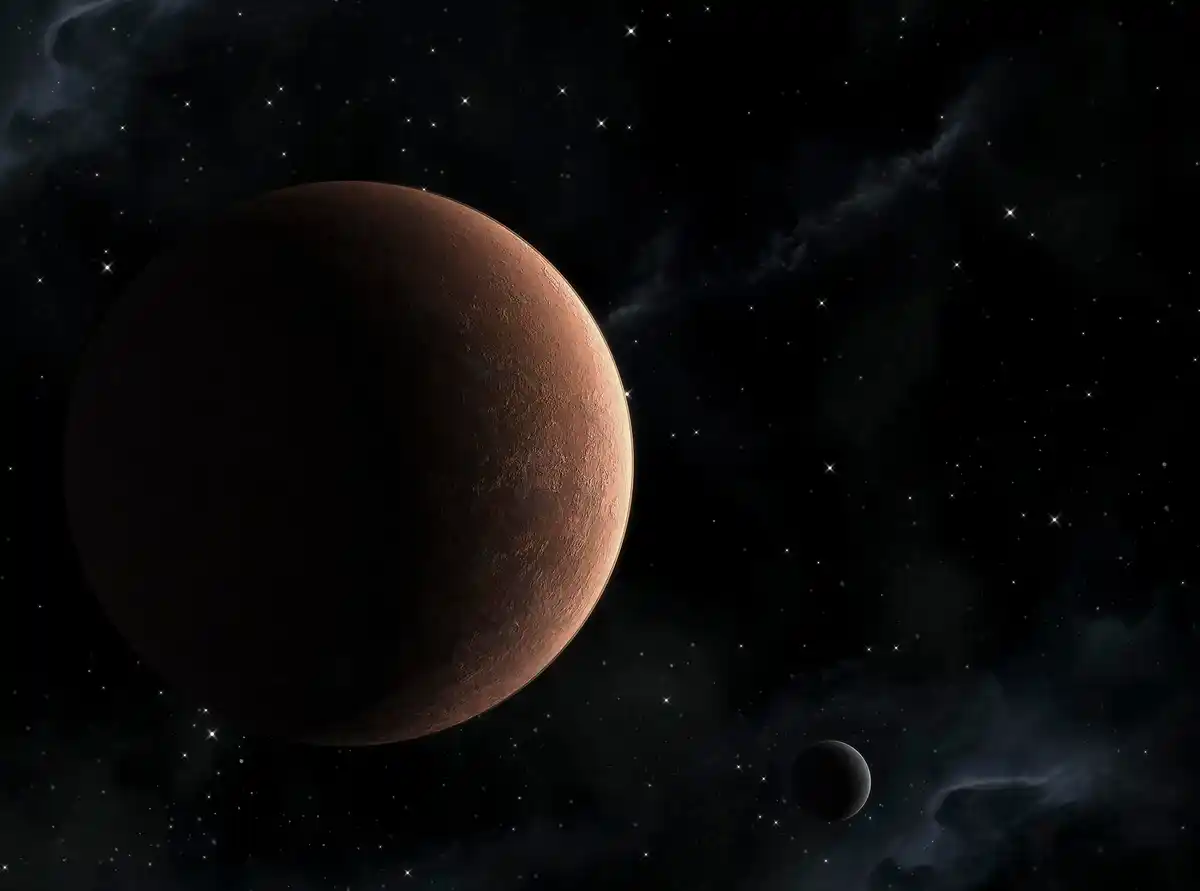red planet Mars visible in night sky Netherlands
