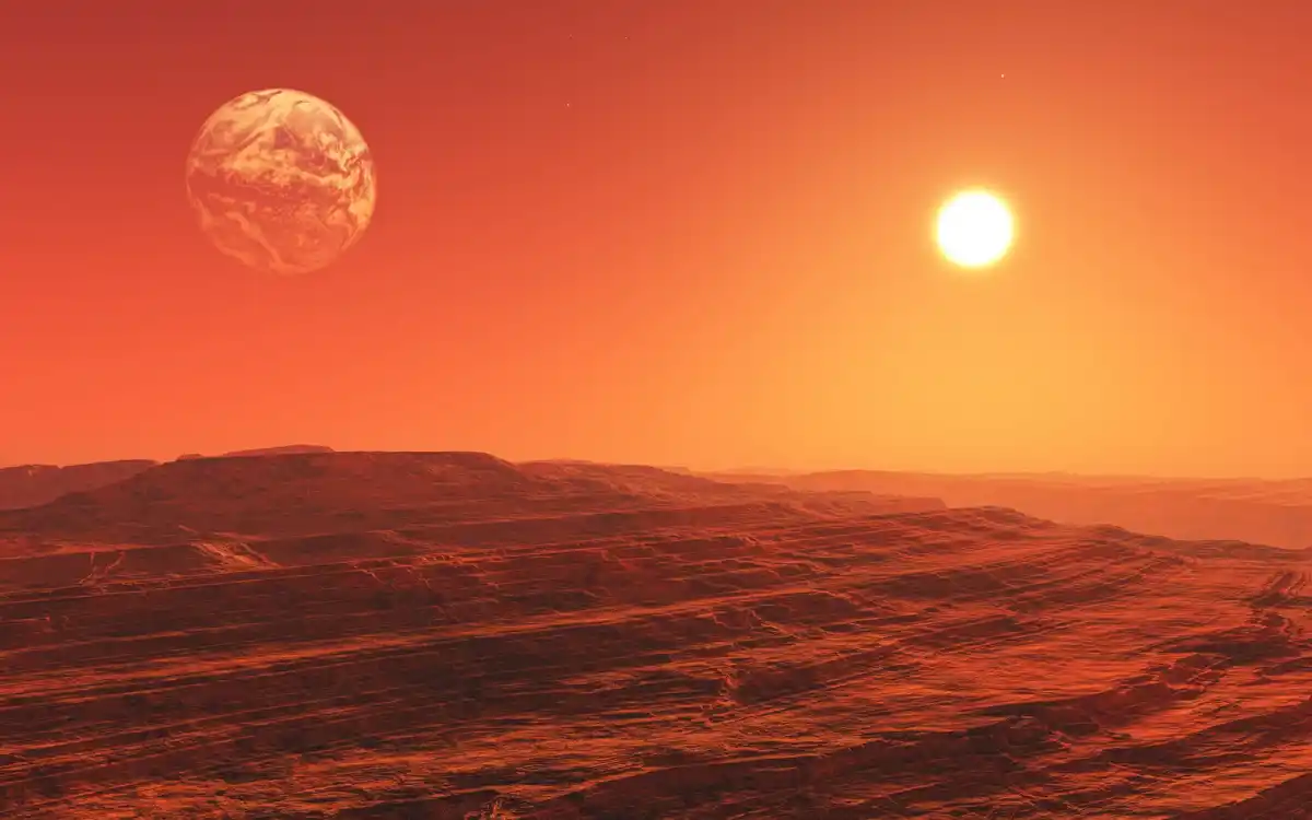 red planet visible night sky Netherlands