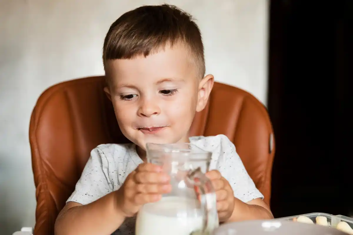 Icelandic children drinking whale milk alternative