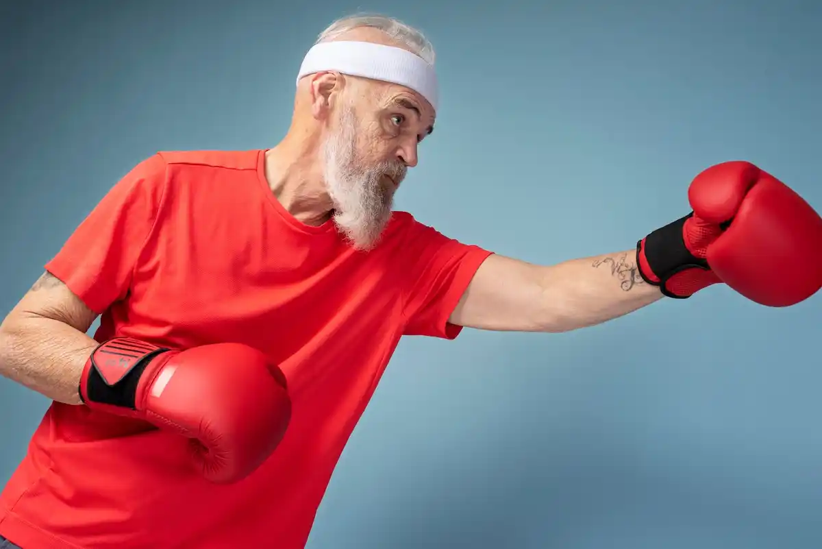 elderly astronaut fitness training space