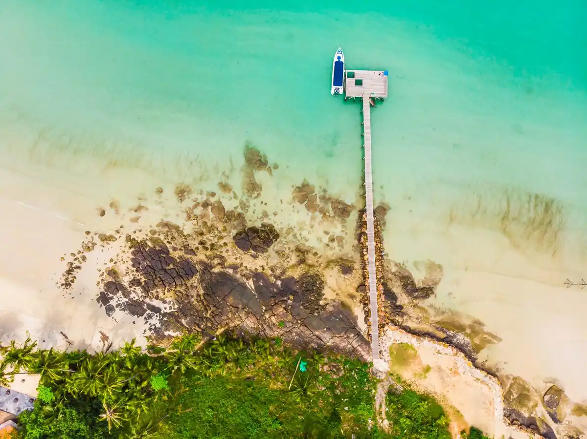 drone tropical confusing island aerial indonesia