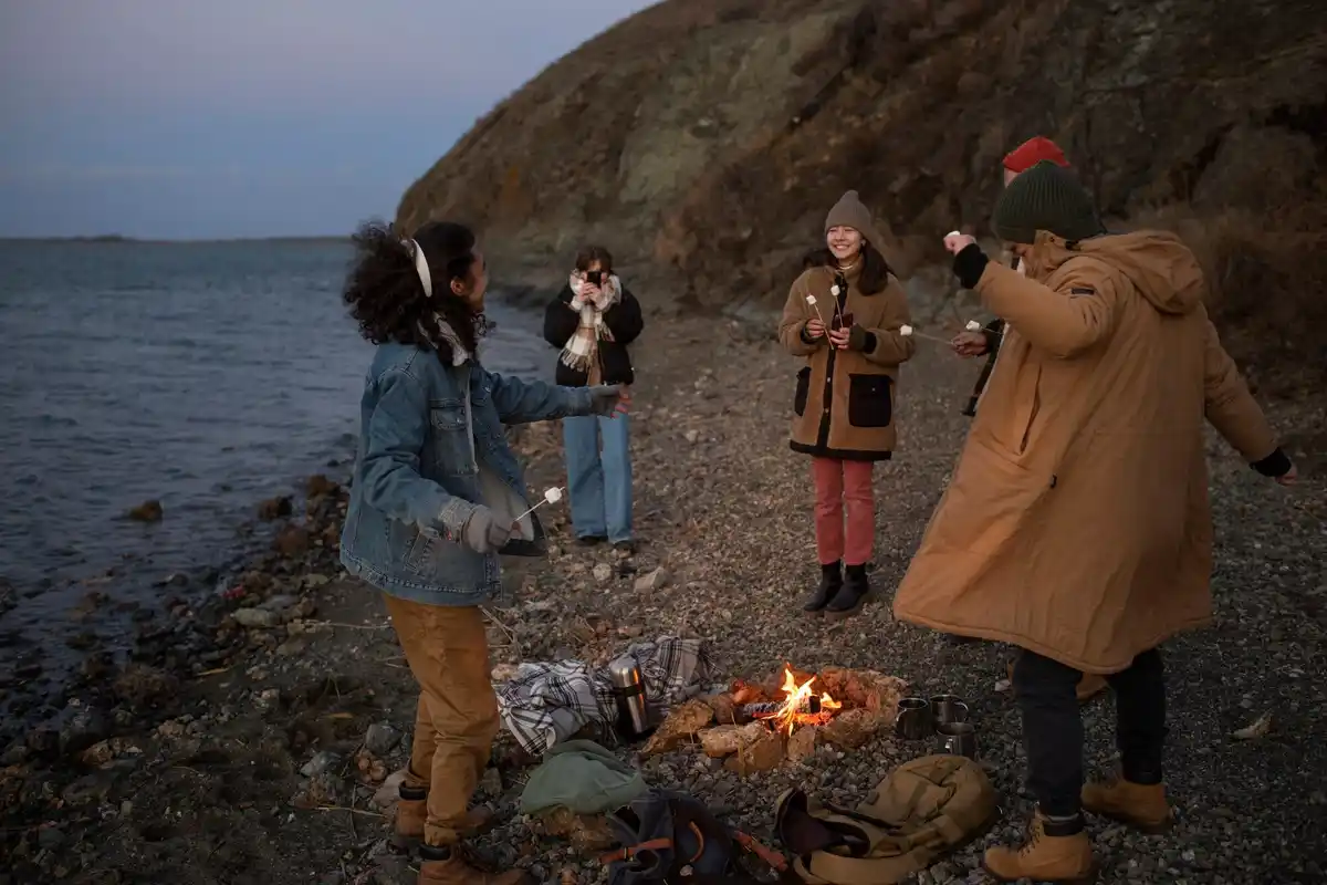 African stress relief ritual campfire community
