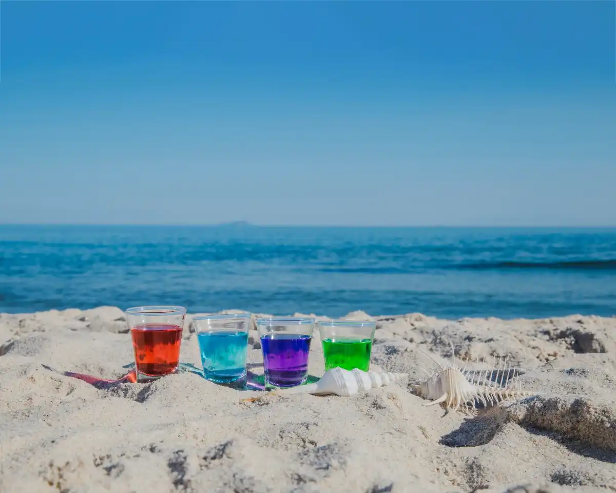 sea glass colourful Zandvoort beach Netherlands