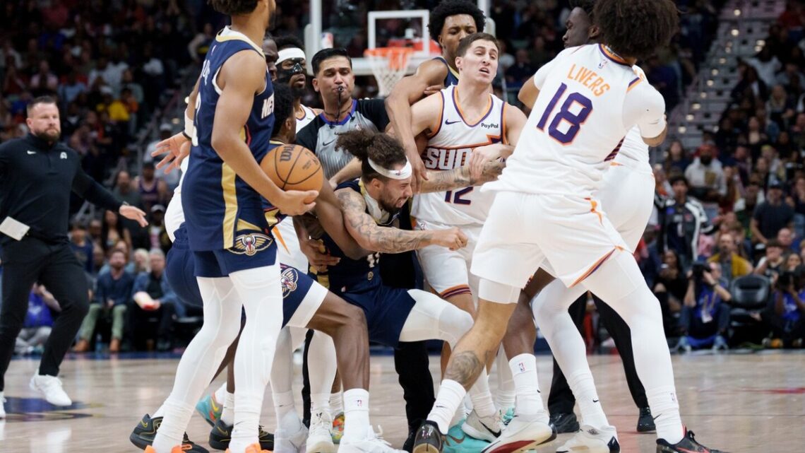 Ontlading tijdens een NBA-wedstrijd: de confrontatie tussen Pelicans en Suns